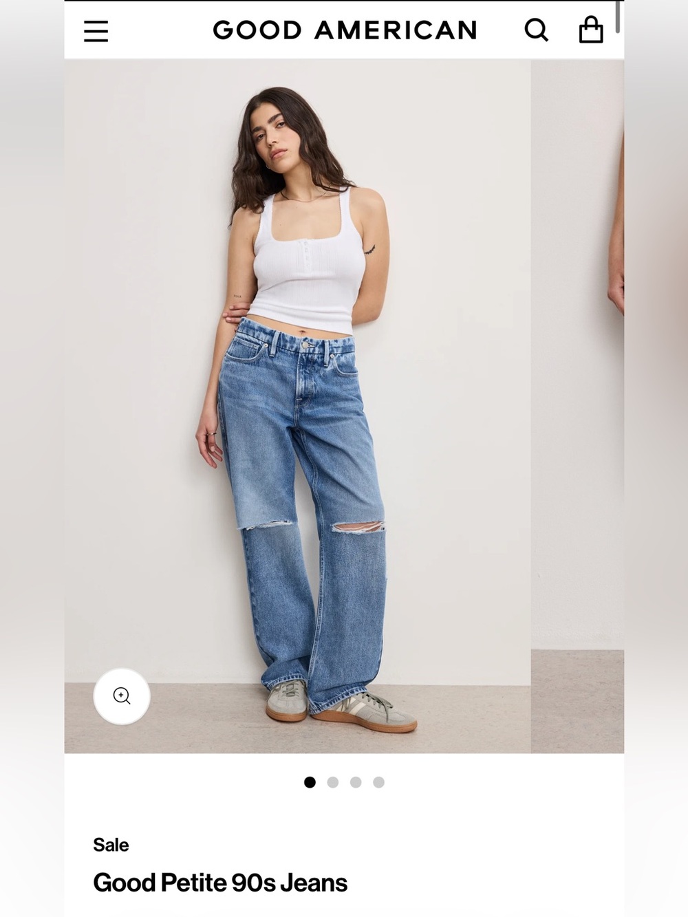 Good American Good Petite 90s Jeans in color Indigo893